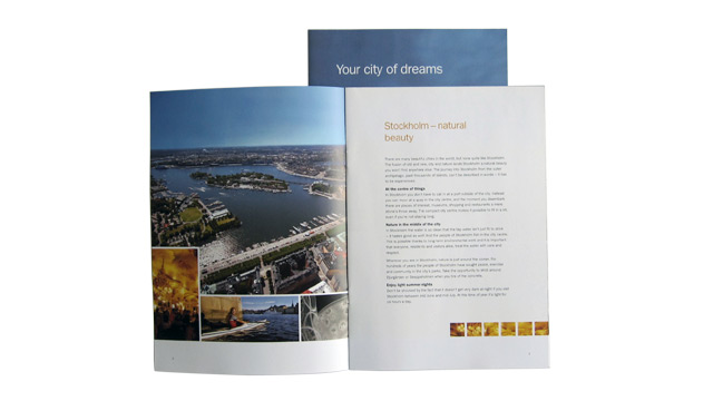 Ett uppslag ur broschyren Your city of dreams