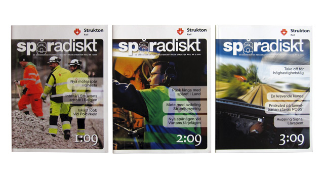 Omslagen till personaltidningen Spåradiskt 2009