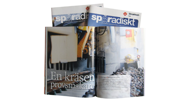 Ett uppslag ur personaltidningen Spåradiskt 2010