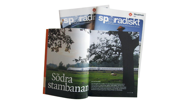 Ett uppslag ur personaltidningen Spåradiskt 2010