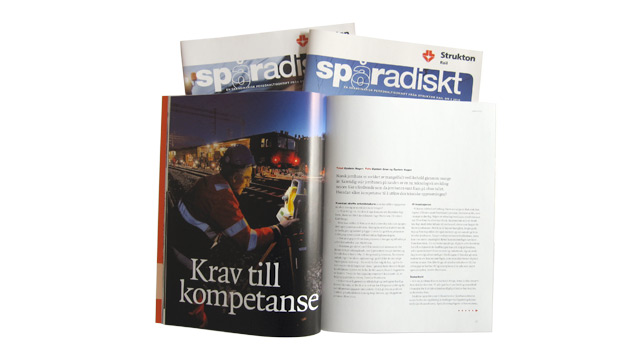 Ett uppslag ur personaltidningen Spåradiskt 2010