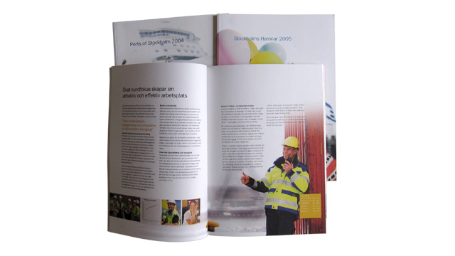 Ett uppslag ur Stockholms Hamnars årsredovisning 2006