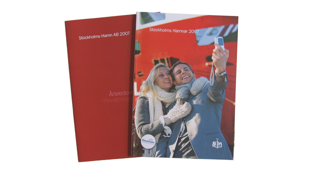Omslagen till Stockholms Hamnars årsredovisning och förvaltningsberättelse 2007