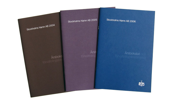 Omslagen till Stockholms Hamnars förvaltningsberättelser 2004-2006