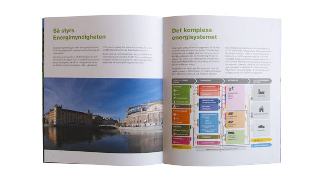 Ett uppslag ur Energimyndighetens företagspresentation