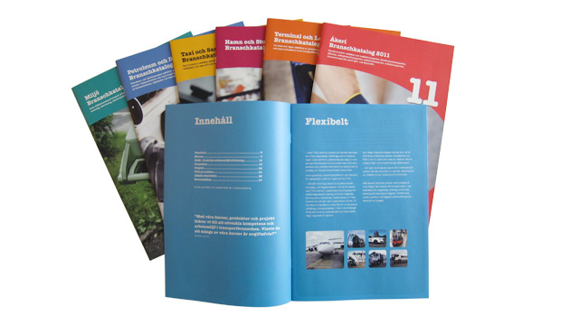 Ett uppslag ur TYA's branschkatalog Flyg 2011
