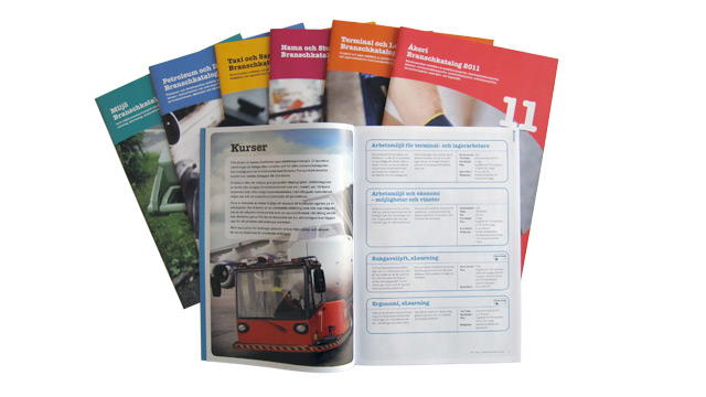 Ett uppslag ur TYA's branschkatalog Flyg 2011