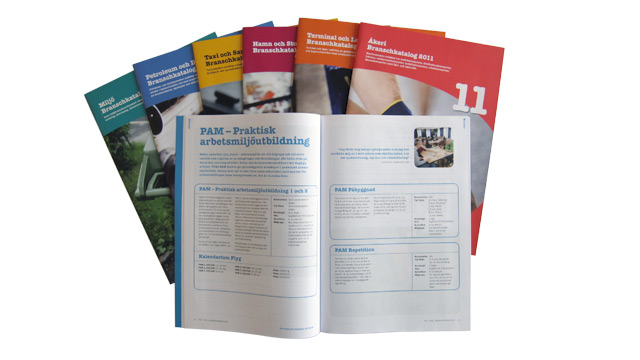 Ett uppslag ur TYA's branschkatalog Flyg 2011