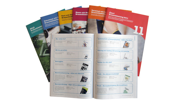 Ett uppslag ur TYA's branschkatalog Flyg 2011