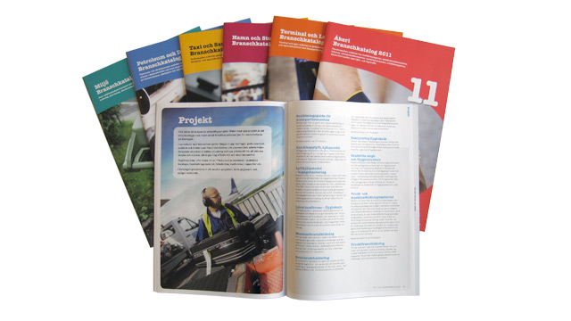 Ett uppslag ur TYA's branschkatalog Flyg 2011