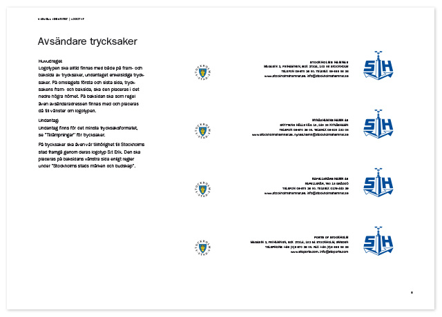 Stockholms Hamnars grafiska manual, 2012