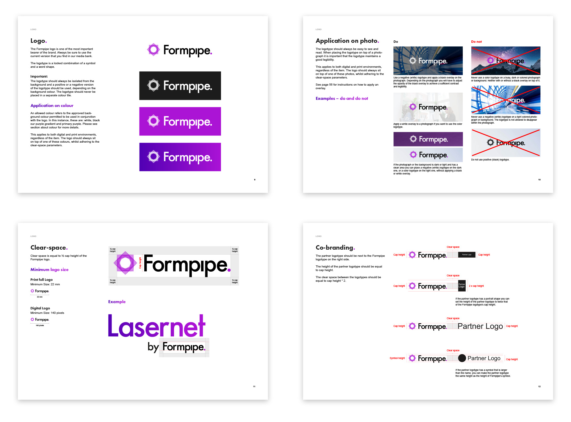 Sidor ur Formpipes Brand Guidelines 3.0