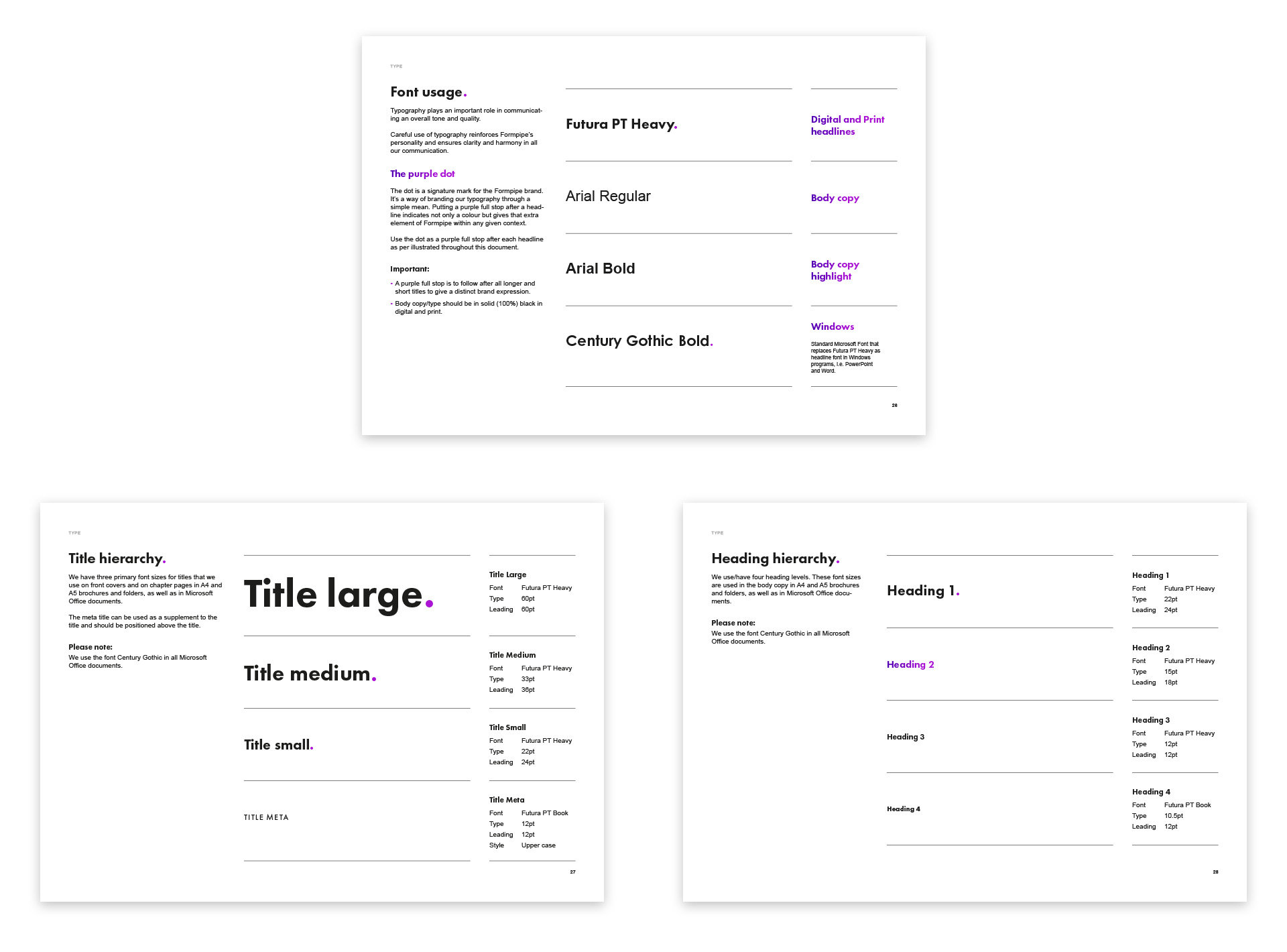 Sidor ur Formpipes Brand Guidelines 3.0